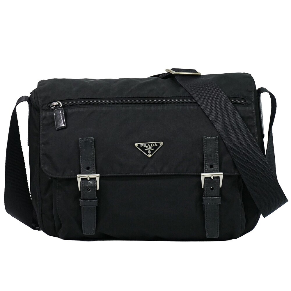 Prada Zip Buckle Messenger Tessuto Medium